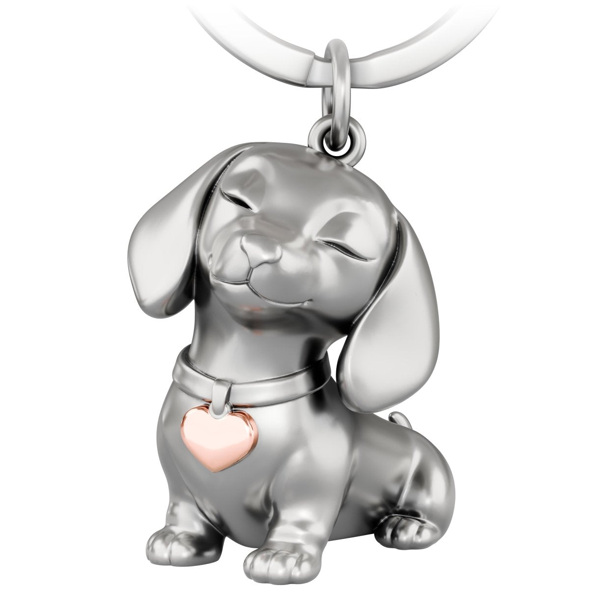 Dackel-Schlüsselanhänger - Süßer Dachshund mit Herz als Glücksbringer - Geschenk für Dackel Fans - FABACH – Die Schlüsselanhänger-Schmiede