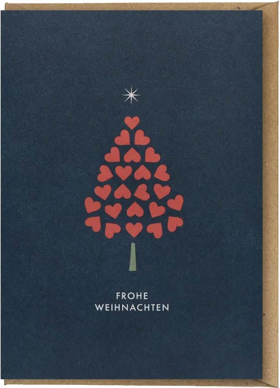 Geschenkkarte aus Naturkarton / A6 - FABACH – Die Schlüsselanhänger - Schmiede#botschaft_frohe weihnachten