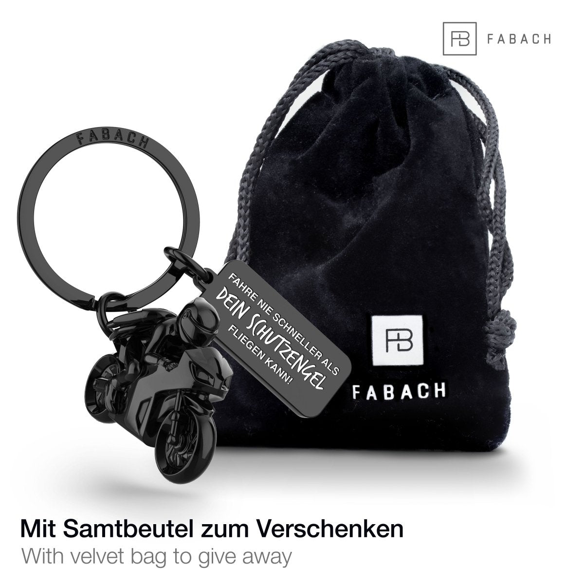 "Motorradengel" Schutzengel Schlüsselanhänger Motorrad - Engel Glücksbringer für Motorradfahrer - FABACH#botschaft_Schutzengel