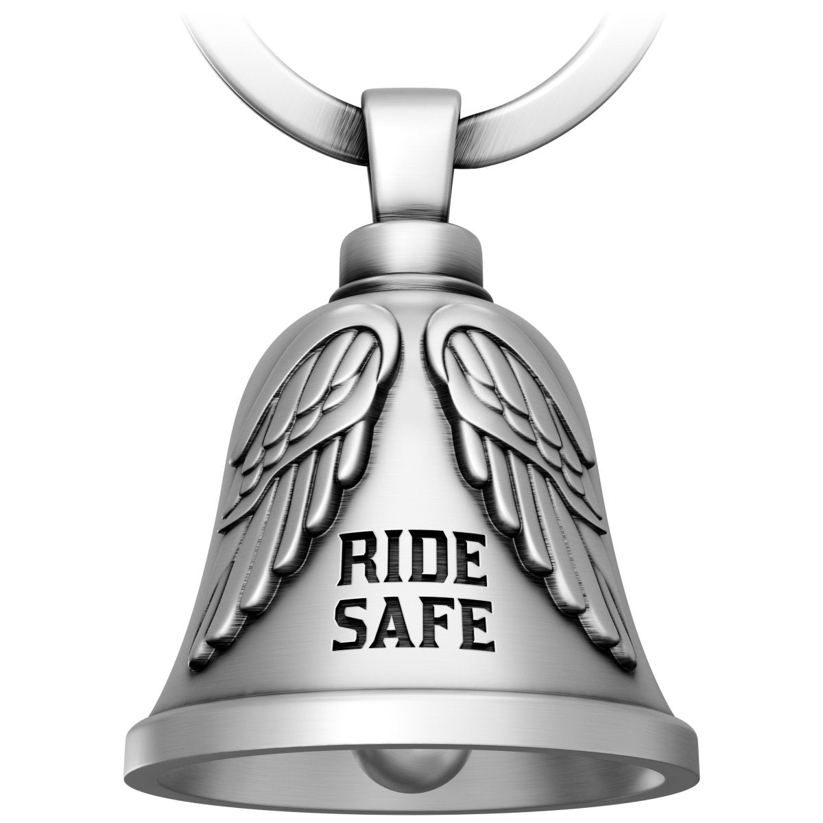 Motorradglocke Schlüsselanhänger - Biker Bell mit Engelsflügeln - Motorrad Schlüsselanhänger - Glücksbringer für Motorradfahrer - FABACH – Die Schlüsselanhänger-Schmiede
