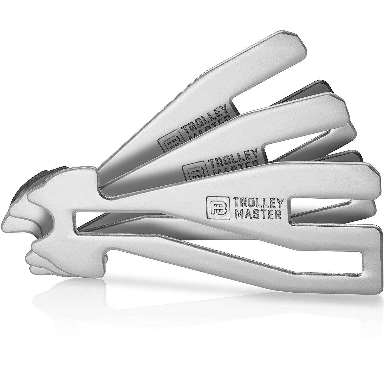 "Trolley Master" (silber) Der erste Einkaufswagenlöser für alle Einkaufswagen - FABACH#größe_3 stück (vorteilspack)