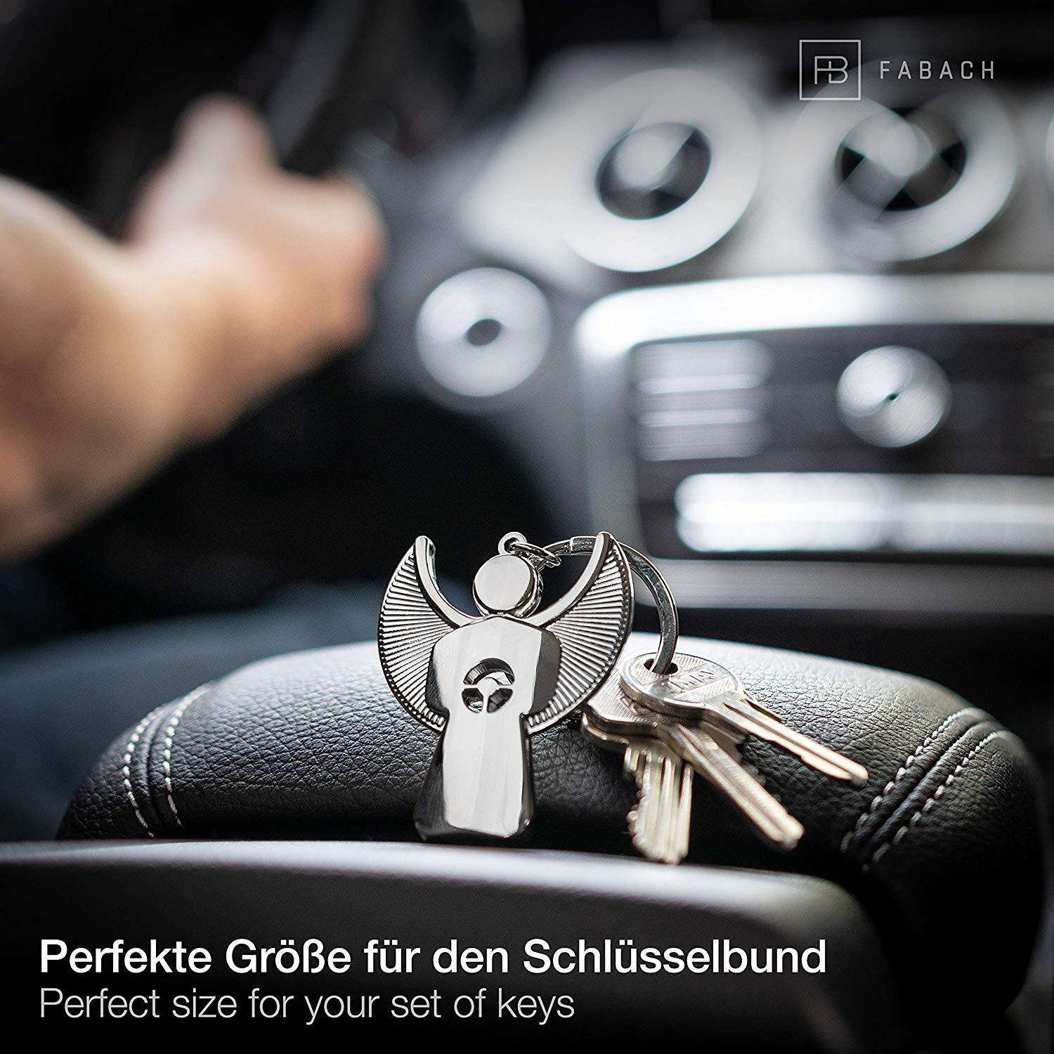 "Pikto" Schutzengel Schlüsselanhänger mit Lenkrad - Engel Glücksbringer