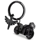 "Fabiel mit Motorrad" Schutzengel Schlüsselanhänger Motorrad - Engel Glücksbringer Motorradfahrer - FABACH#farbe_schwarz