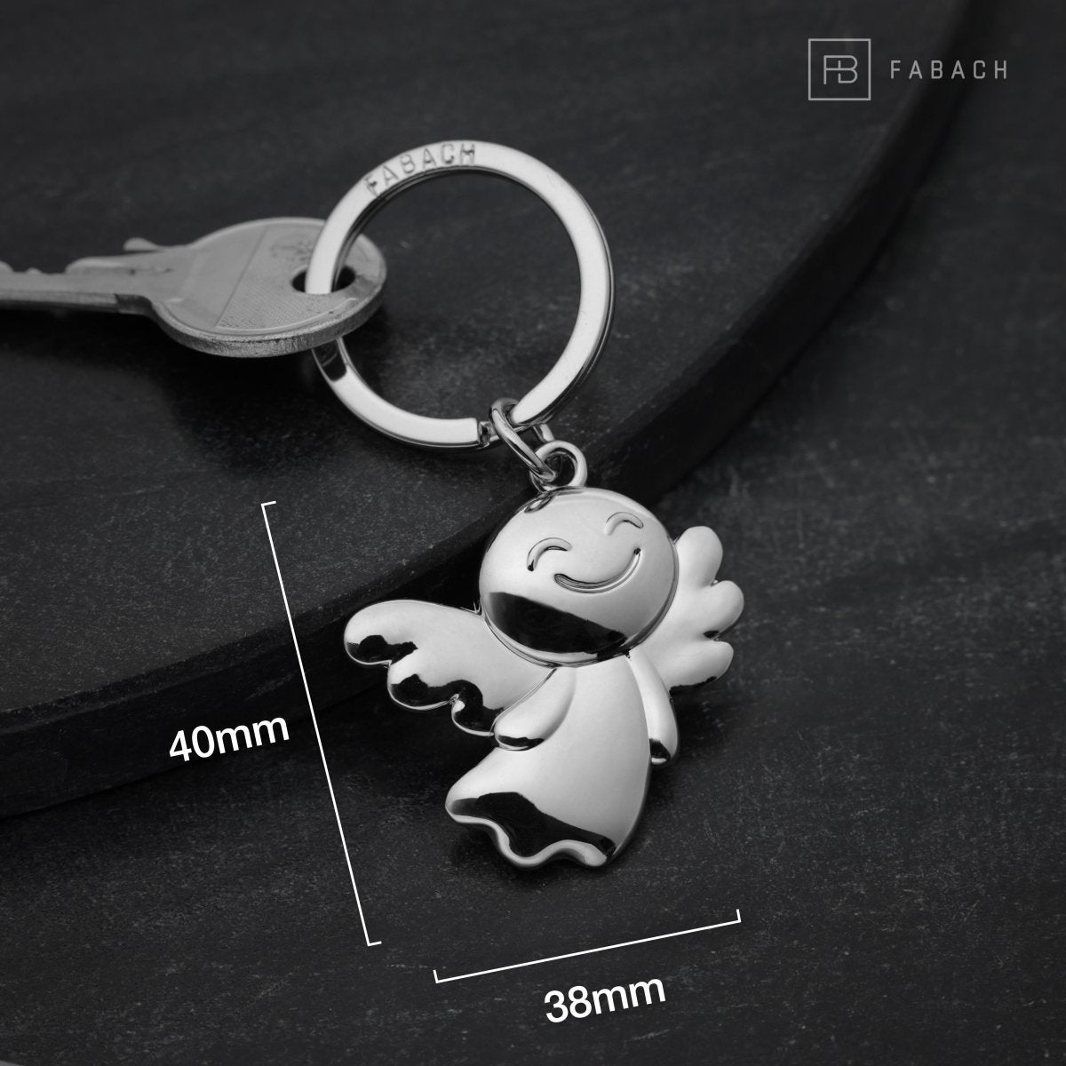"Fly" Guardian Angel Keyring - Angel Lucky Charm Driver Travel - Angel Pendant