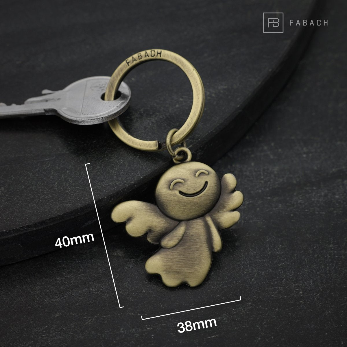 "Fly" Guardian Angel Keyring - Angel Lucky Charm Driver Travel - Angel Pendant