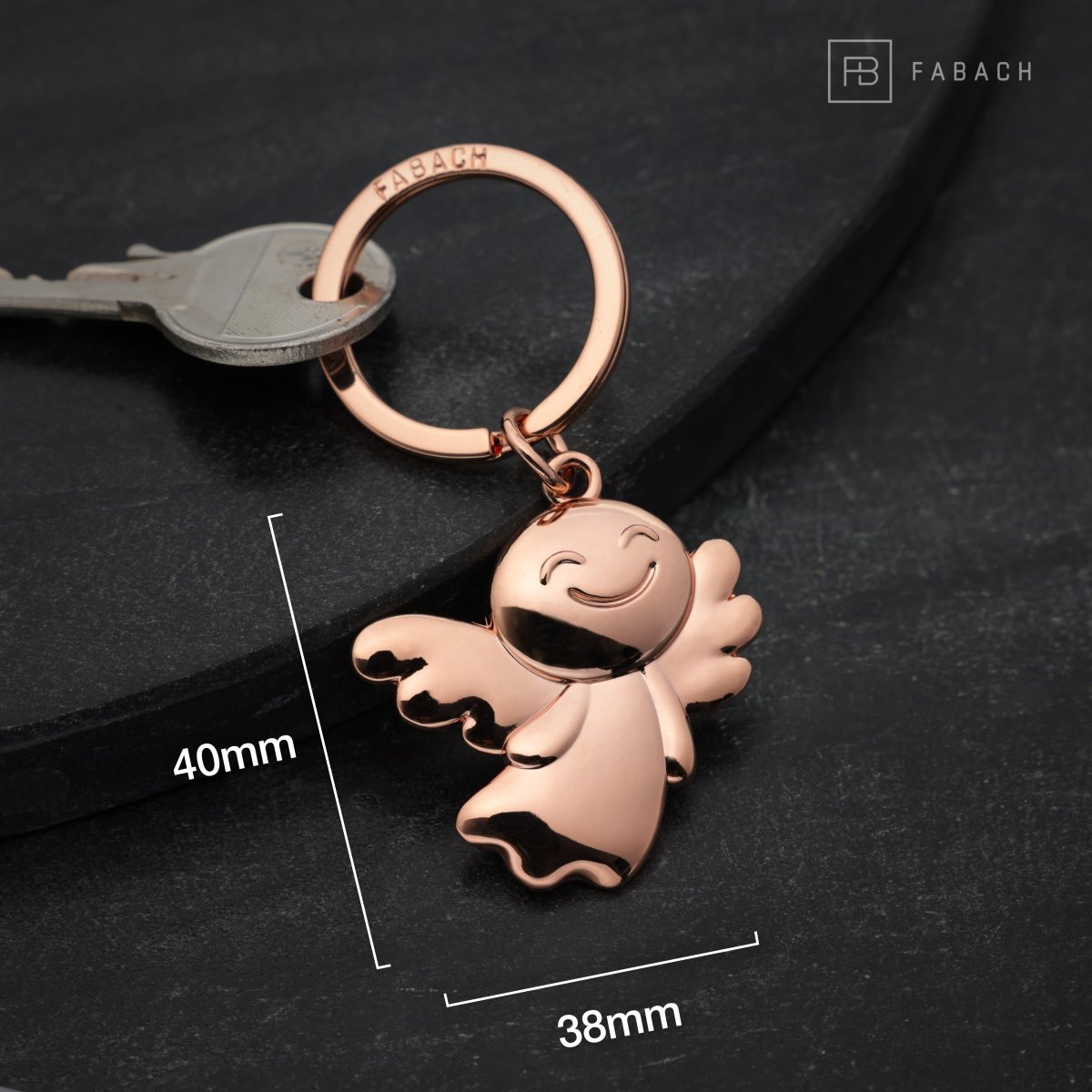 "Fly" Guardian Angel Keyring - Angel Lucky Charm Driver Travel - Angel Pendant