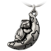 "Moony" Schutzengel Schlüsselanhänger - Engel Glücksbringer - Glücksengel mit Mond - FABACH#Farbe_Antique Silber