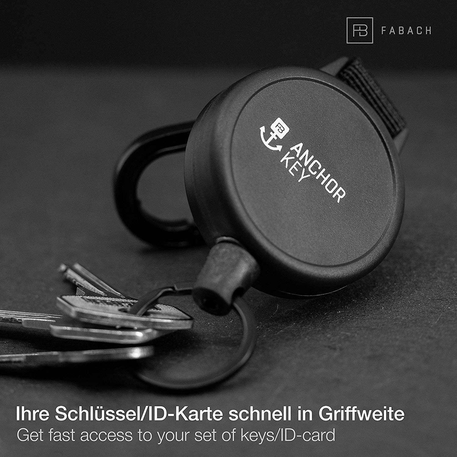 "Anchor Key" Schlüsselrolle Schlüsselanhänger-Jojo mit ausziehbarem Aramidseil