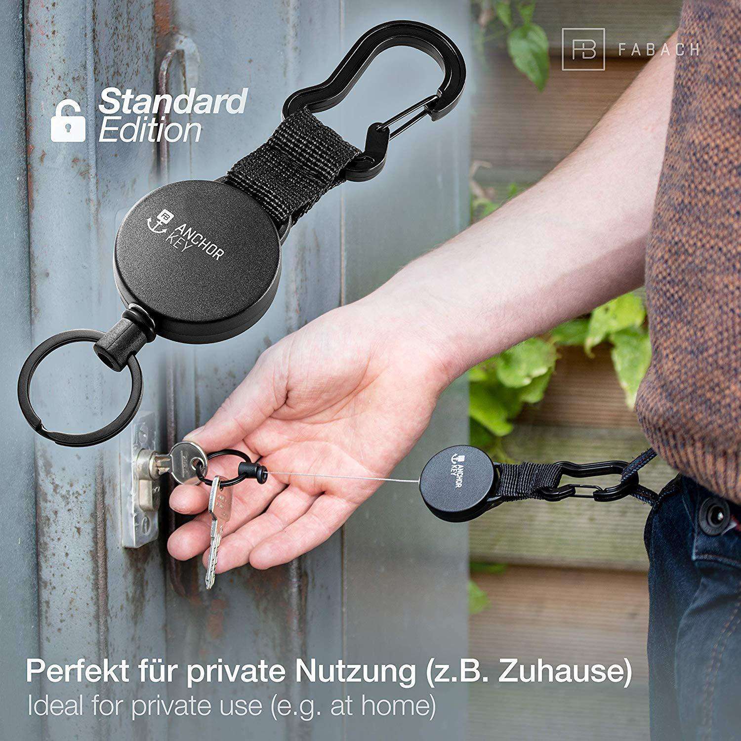 "Anchor Key" Schlüsselrolle Schlüsselanhänger-Jojo mit ausziehbarem Aramidseil