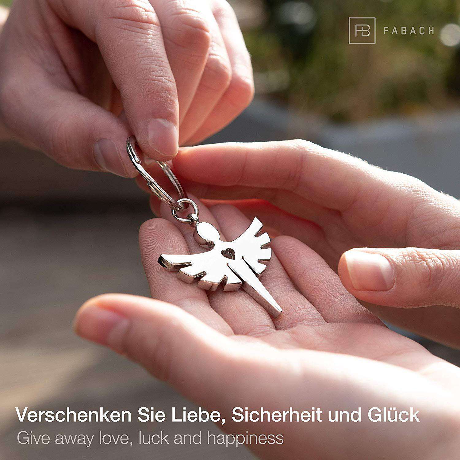 Schutzengel "Fabiel" Schlüsselanhänger mit Herz - FABACH