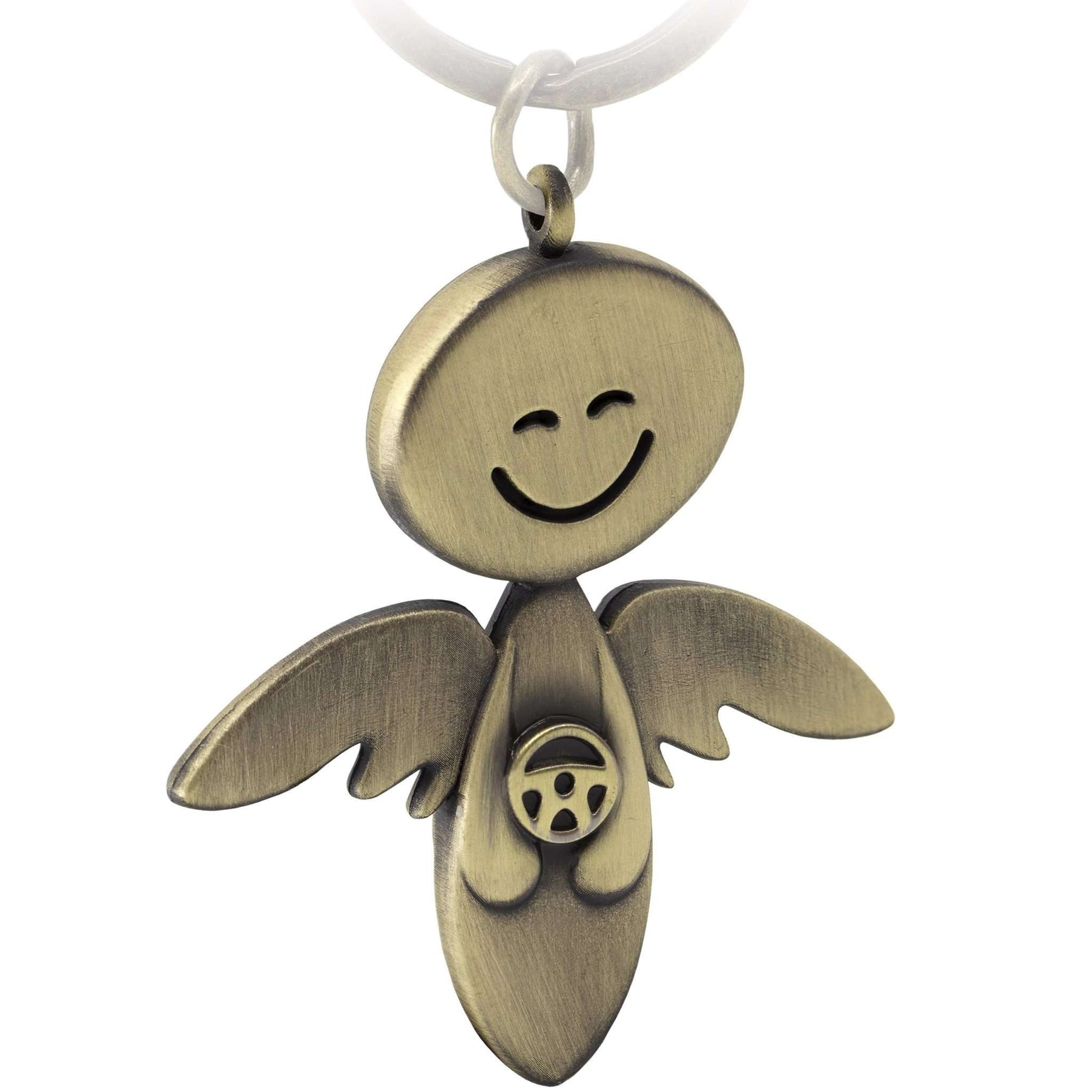 "Sourire" avec volant - porte-clés ange gardien - porte-bonheur ange