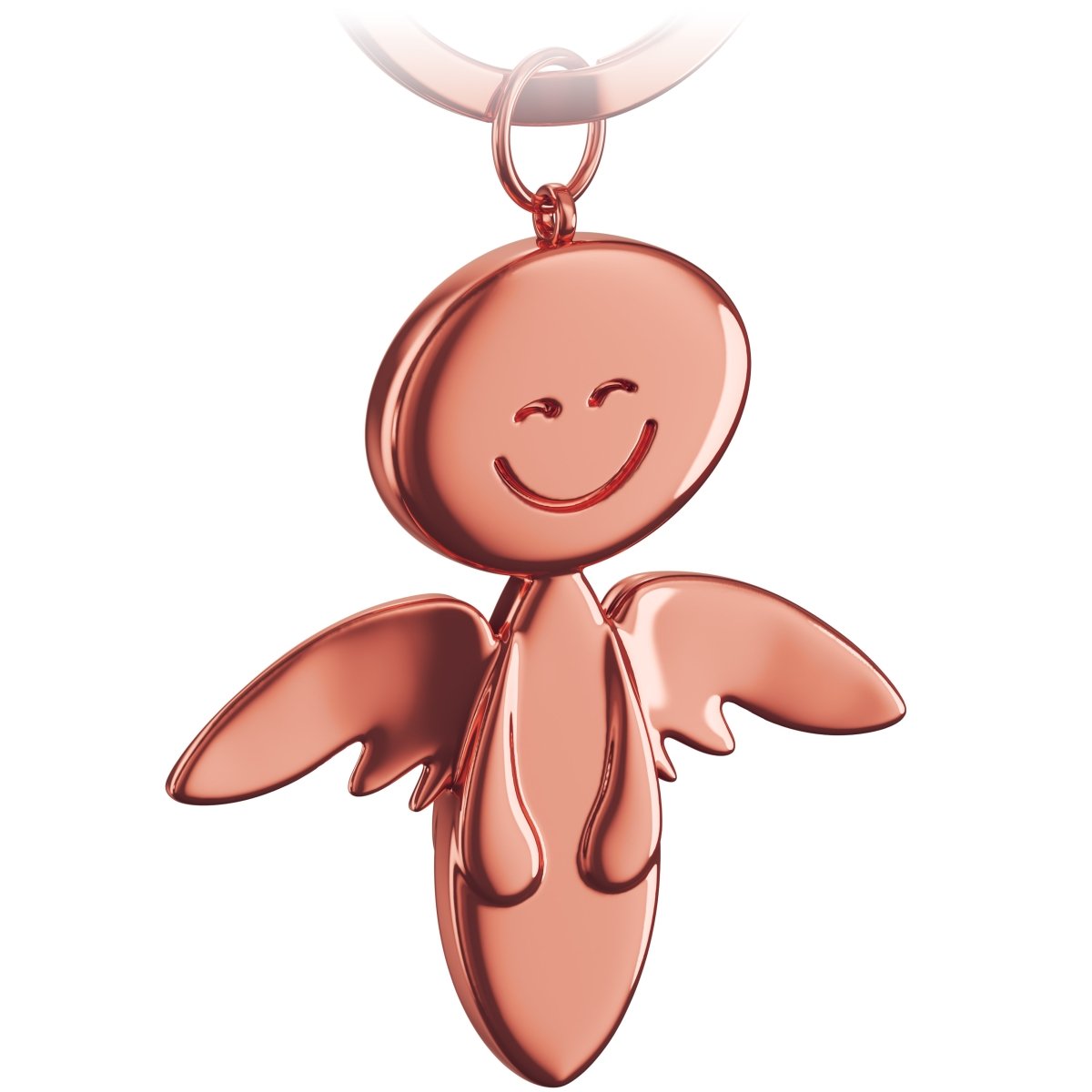 "Smile" Schutzengel Schlüsselanhänger - Engel Glücksbringer - FABACH#farbe_roségold