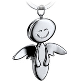 "Smile" Schutzengel Schlüsselanhänger - Engel Glücksbringer - FABACH#farbe_silber