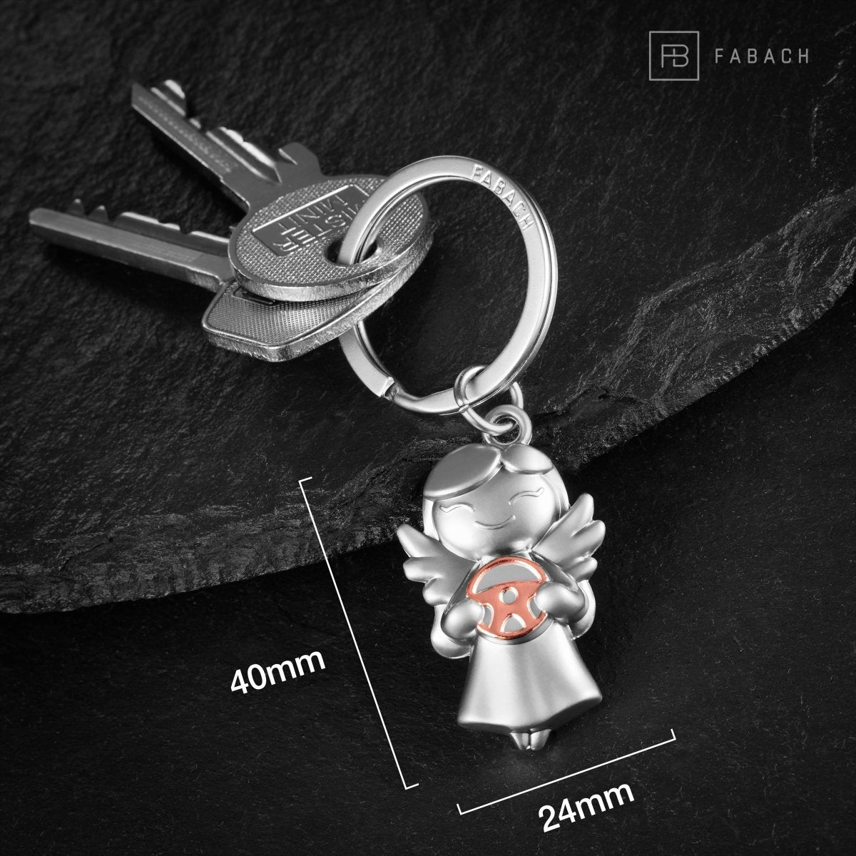 Porte-clés ange gardien "Étoile" - ange porte-bonheur avec volant - porte-bonheur ange