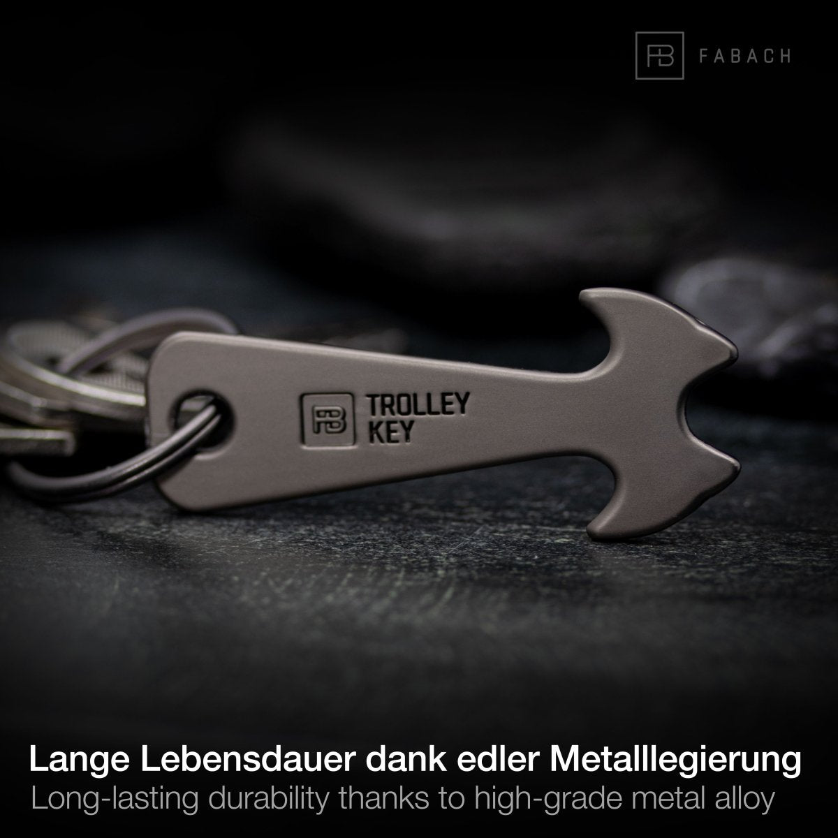 "Trolley Key" (schwarz) Kompakter Einkaufswagenlöser für Frontlader-Einkaufswagen - FABACH
