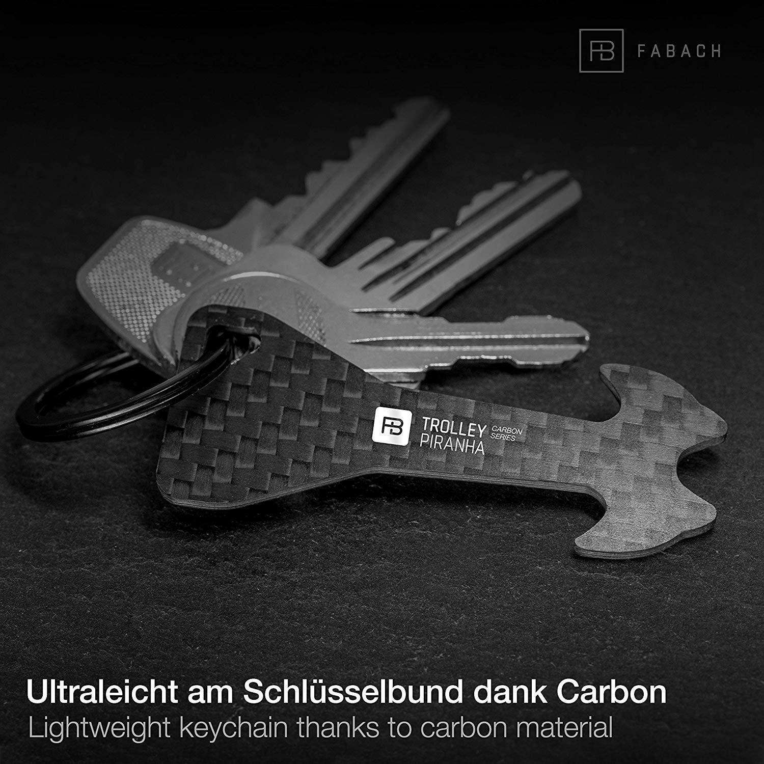 "Trolley Piranha - Carbon Series" Stabiler Einkaufswagenlöser aus ultraleichtem Carbon - FABACH