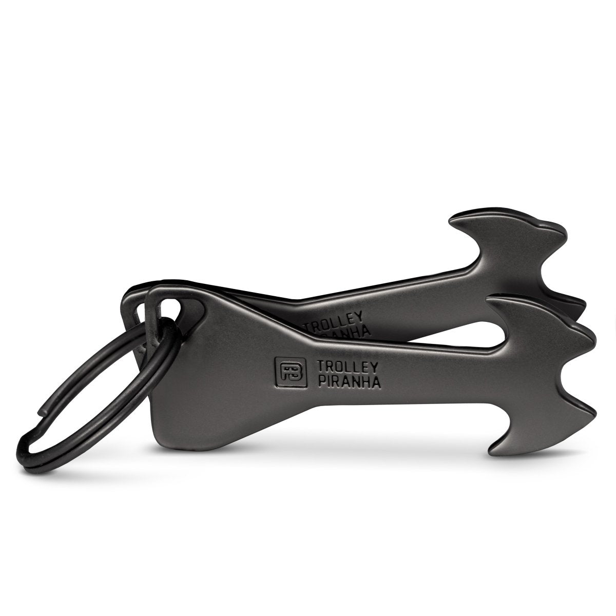 "Trolley Piranha" (black) Sturdy removable shopping trolley release made of metal alloy