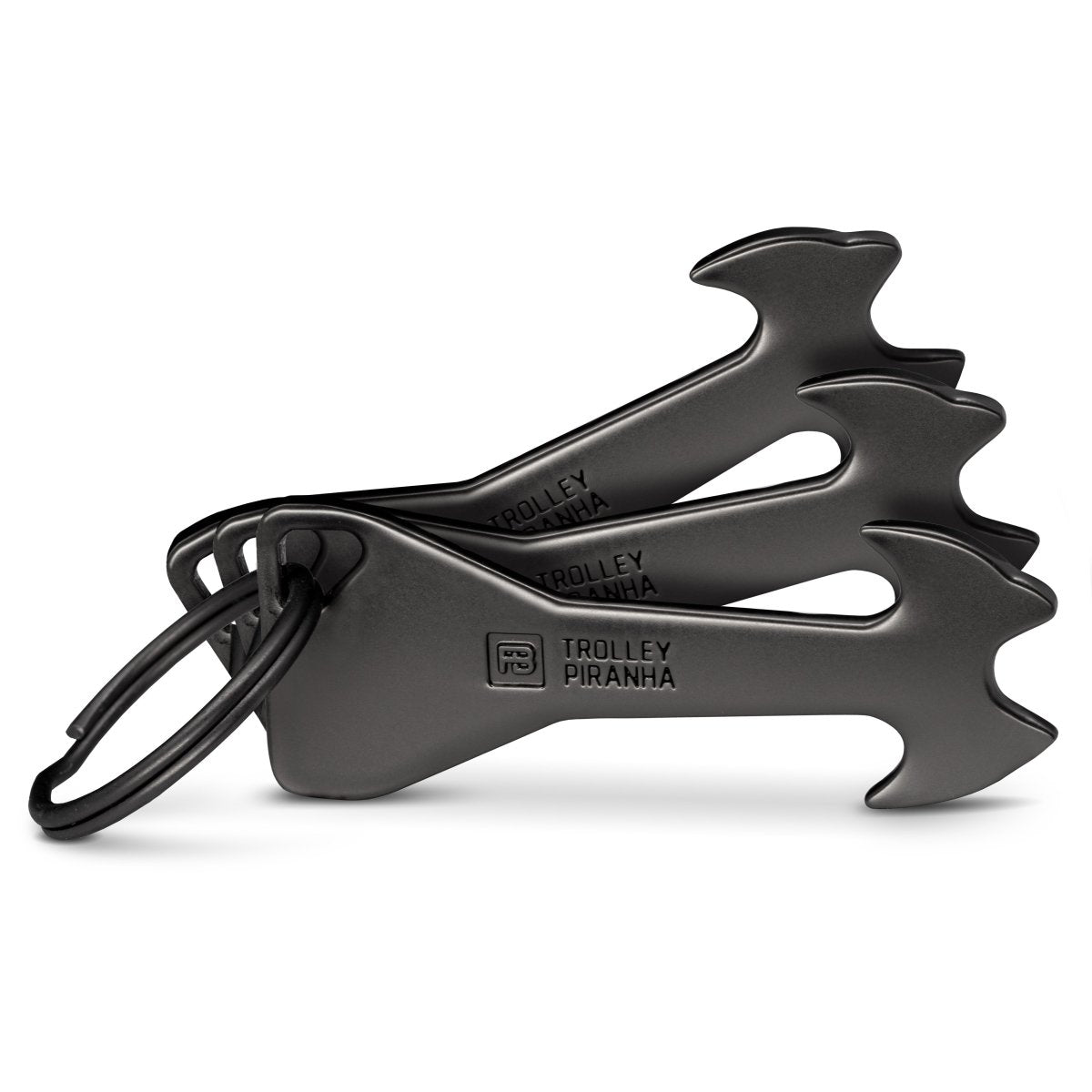 "Trolley Piranha" (black) Sturdy removable shopping trolley release made of metal alloy