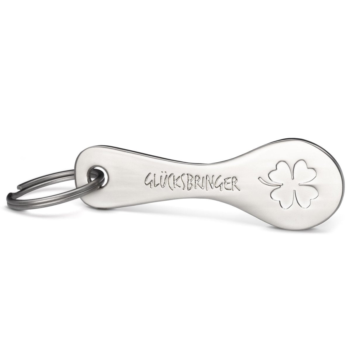 Glücksbringer - "Trolley Spoon" Einkaufswagenlöser Schlüsselanhänger - Einkaufswagenchip abziehbar aus Metall - FABACH#stil_glücksbringer