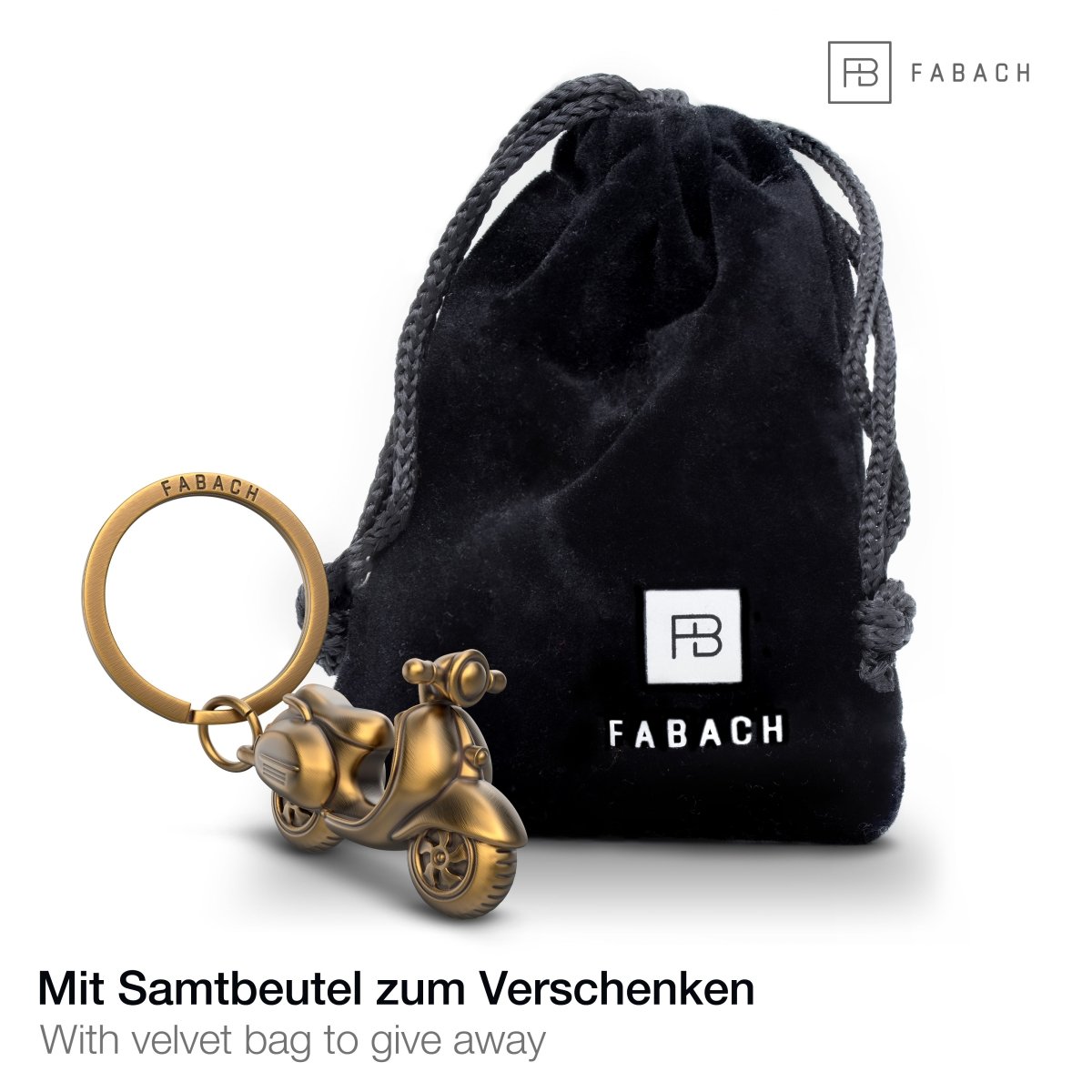 "Vespa" Schlüsselanhänger - Geschenk Roller Schlüsselanhänger für Rollerfahrer und Vespa Fans - FABACH#farbe_antique bronze