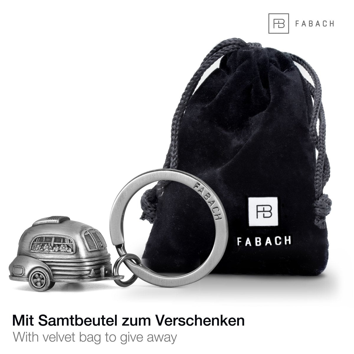 Wohnwagen Schlüsselanhänger - Niedlicher Caravan Glücksbringer für Campingfans und Reisende - FABACH