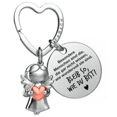 "Beste Freundin" Schutzengel Schlüsselanhänger - Schutzengel mit Herz und Gravur Plättchen mit liebevoller Botschaft - FABACH#botschaft_Bleib So Wie Du Bist