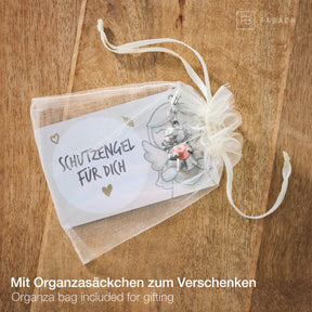 "Beste Freundin" Schutzengel Schlüsselanhänger - Schutzengel Star mit Herz und Karte mit liebevoller Botschaft - FABACH – Die Schlüsselanhänger - Schmiede