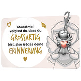 "Beste Freundin" Schutzengel Schlüsselanhänger - Schutzengel Star mit Herz und Karte mit liebevoller Botschaft - FABACH#botschaft_Du bist großartig