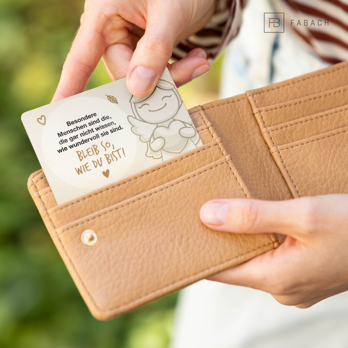 "Beste Freundin" Schutzengel Schlüsselanhänger - Schutzengel Star mit Herz und Karte mit liebevoller Botschaft - FABACH#botschaft_Bleib so wie du bist