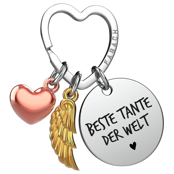 Schutzengel Schlüsselanhänger 'Du Schaffst Das!' - Motivationsgeschenk Aus Edelstahl