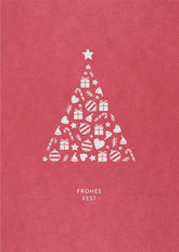 Geschenkkarte aus Naturkarton / A6 - FABACH – Die Schlüsselanhänger - Schmiede#botschaft_weihnachtssymbole