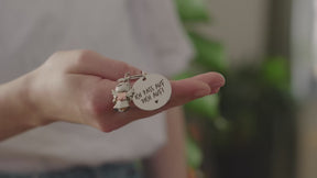 "Ich liebe dich" Schutzengel Schlüsselanhänger - Schutzengel Star mit Herz und Gravur Plättchen mit liebevoller Botschaft
