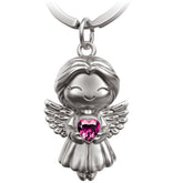 Schutzengel Schlüsselanhänger "Lucy" mit schimmernden Kristall Herz - Engel Glücksbringer Schlüsselanhänger Liebe - FABACH – Die Schlüsselanhänger - Schmiede