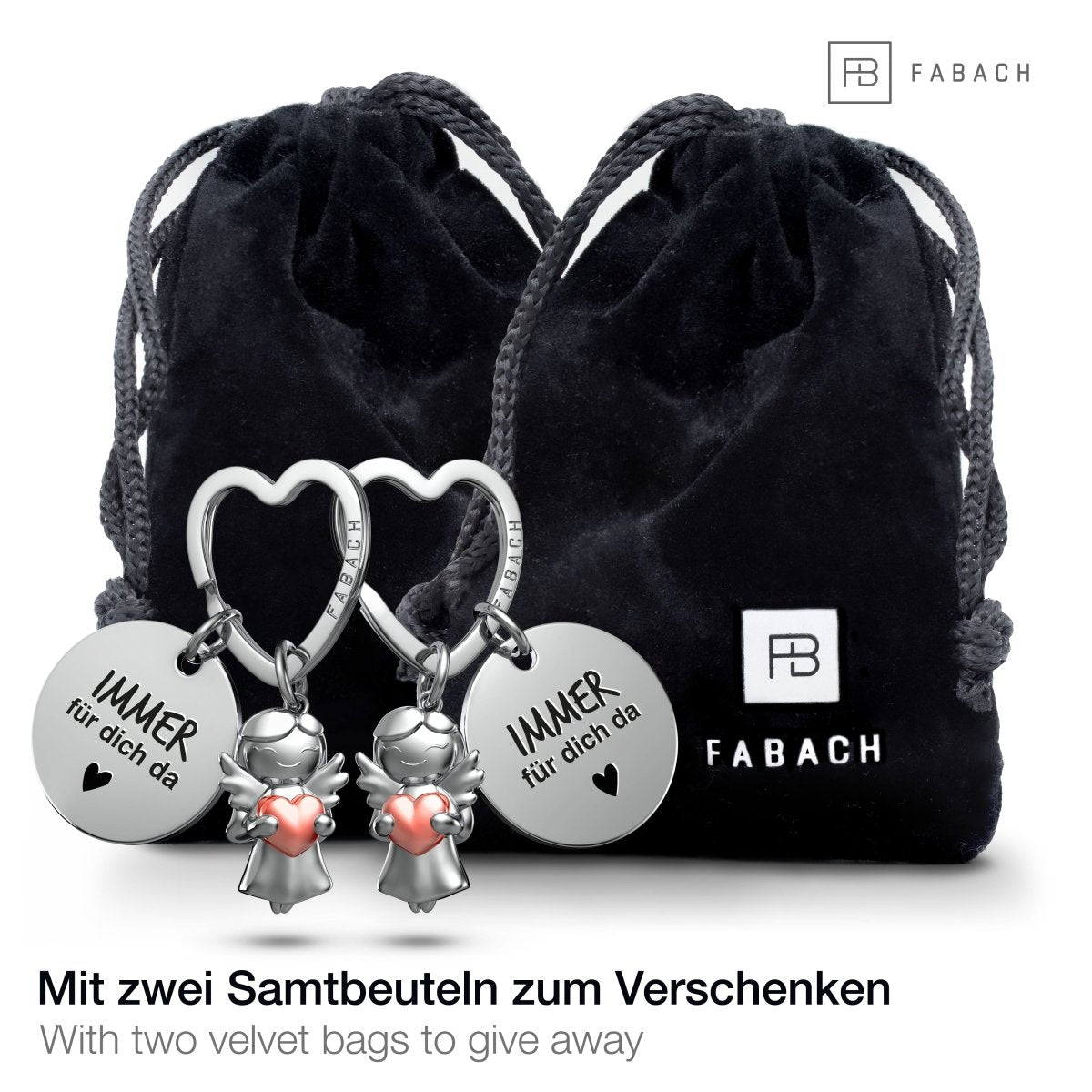 "Star" Schutzengel Schlüsselanhänger - Beste Freundin Schlüsselanhänger - Geschenk für Freundinnen und Schwestern - FABACH – Die Schlüsselanhänger - Schmiede