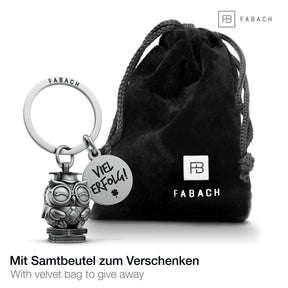Viel Glück Schlüsselanhänger mit Eule und Gravur "Viel Erfolg" - Glücksbringer Abitur - Viel Erfolg Prüfung - FABACH – Die Schlüsselanhänger - Schmiede