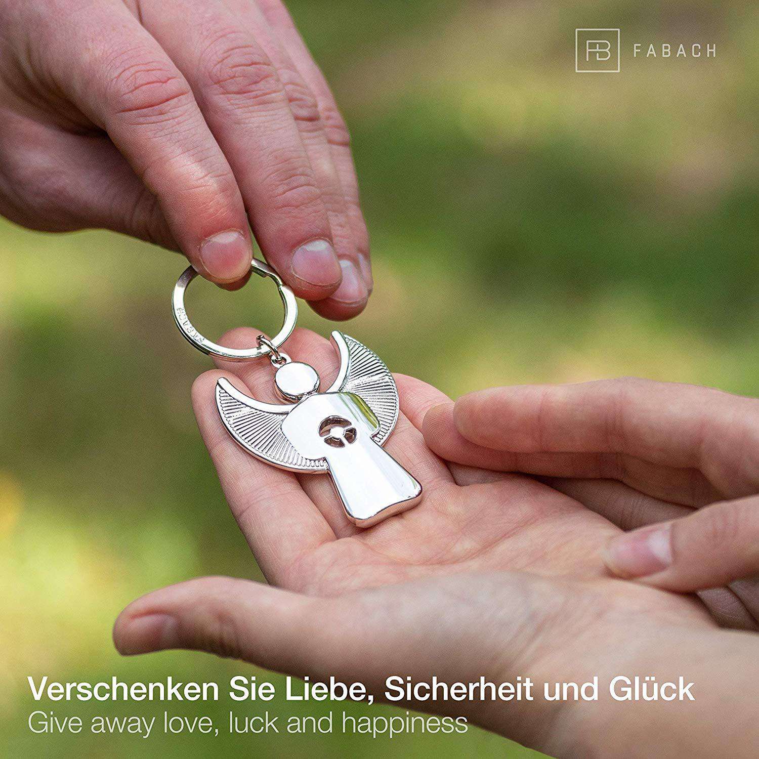 "Pikto" Schutzengel Schlüsselanhänger mit Lenkrad - Engel Glücksbringer