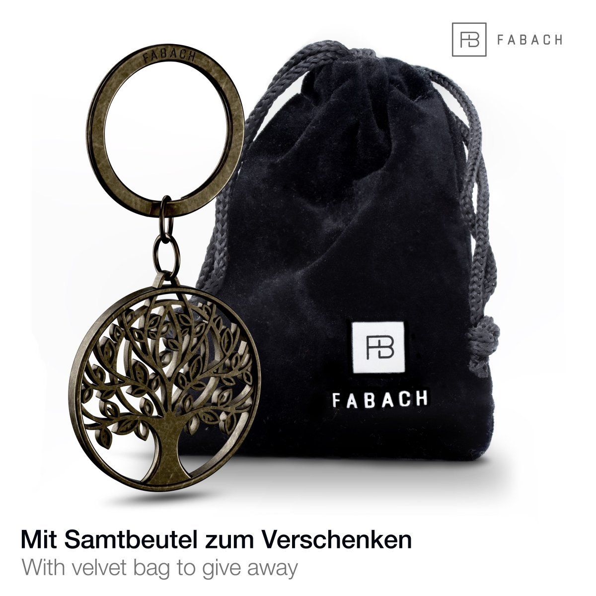 "Autumn" Lebensbaum Schlüsselanhänger - Baum des Lebens Anhänger als Glücksbringer für den Schlüsselbund - FABACH#farbe_antique bronze