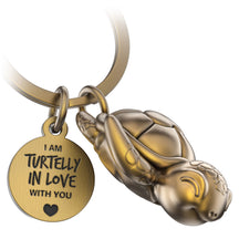 "Turtelly in Love" Schildkröte Schlüsselanhänger "Snappy" mit Gravur - Liebevoller Glücksbringer Wegbegleiter - FABACH#farbe_antique bronze