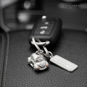 "Car" Miniatur Auto Schlüsselanhänger - Süßer Glücksbringer für Autofahrer - mit Gravur "Dein Schutzengel fährt mit Dir" - FABACH