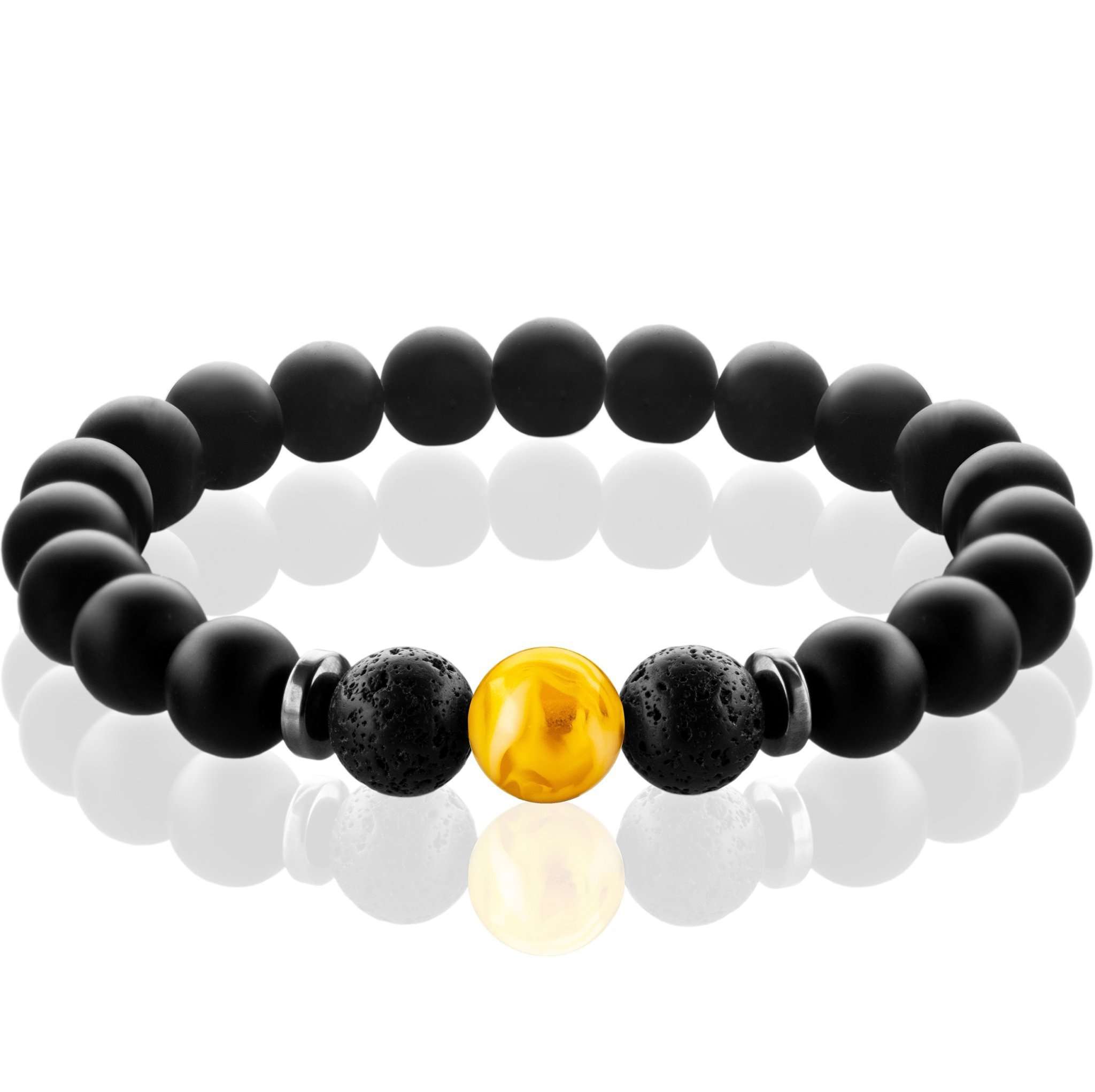 Chakra-Perlenarmbänder mit 8mm Schmuckstein-Perlen - FABACH#Stil_Svadhisthana (Orange)