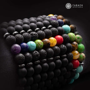Chakra-Perlenarmbänder mit 8mm Schmuckstein-Perlen - FABACH