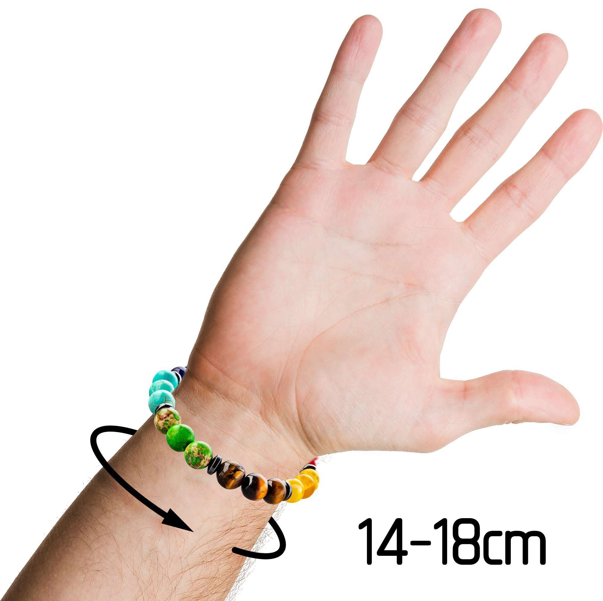 Chakra-Perlenarmbänder mit 8mm Schmuckstein-Perlen - FABACH#Stil_21 Chakren