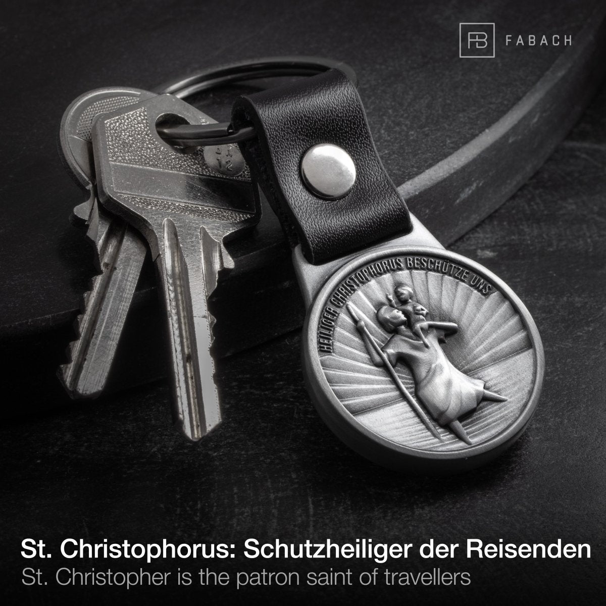 925 Silber Heiliger Christophorus Schlüsselanhänger mit persönlicher  Gravur, Schutzpatron der Autofahrer und Reisenden - .de