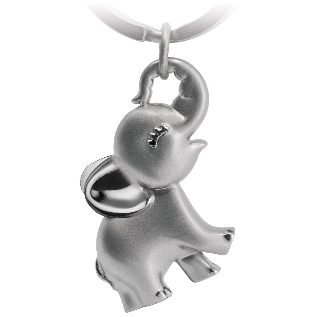 Elefant Schlüsselanhänger "Jumbo" - Süßer Baby Elefant Anhänger - Glücksbringer und Geschenk für Elefanten-Liebhaber - FABACH#farbe_silber