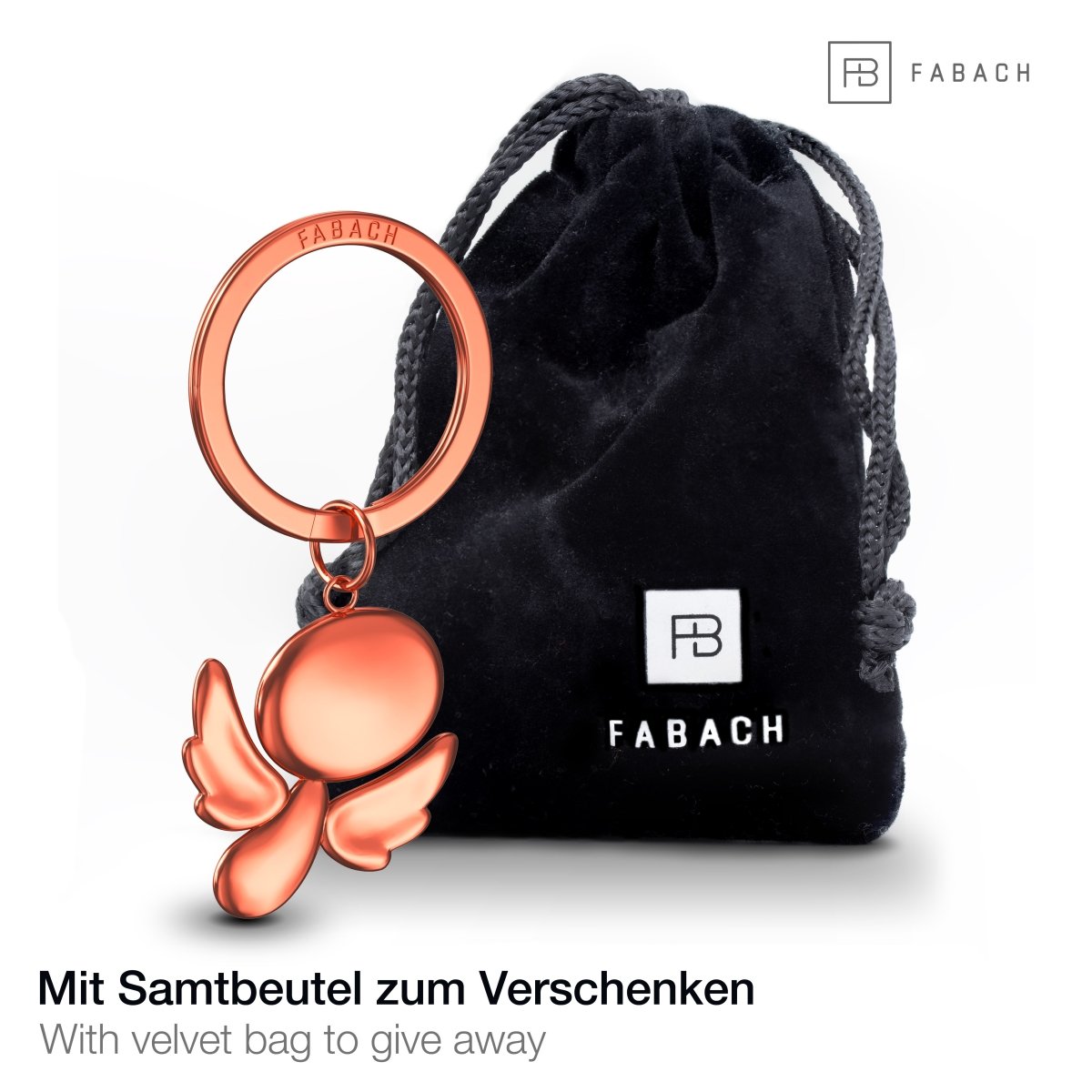 "Furfur" Schutzengel Schlüsselanhänger - Engel Glücksbringer - FABACH#farbe_roségold