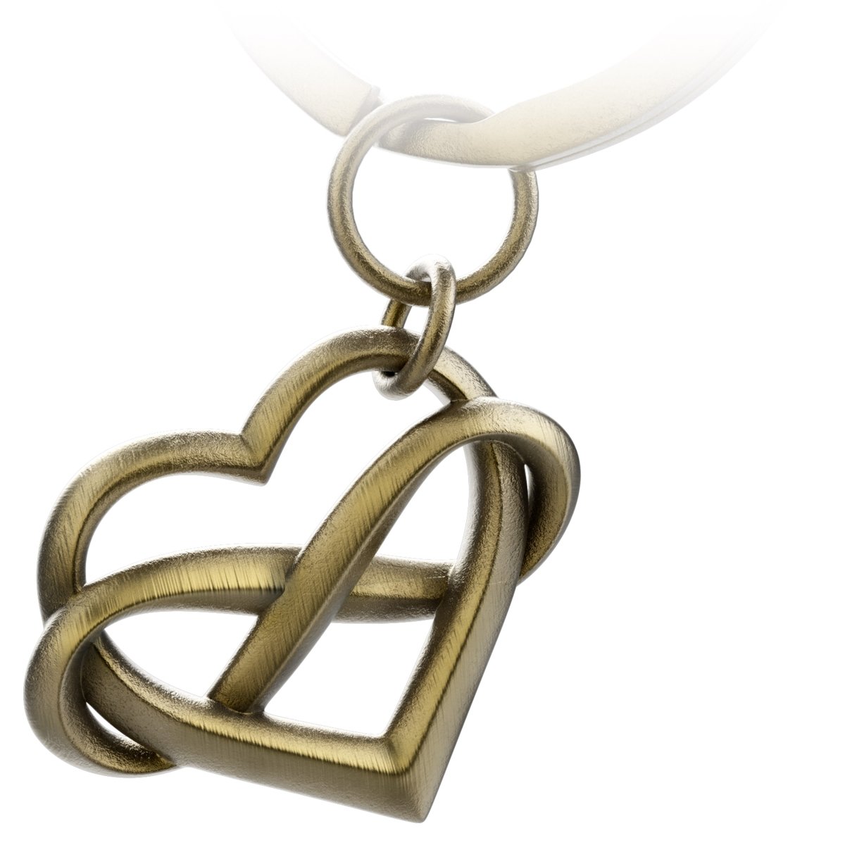 "Infinite Love" Herz Schlüsselanhänger mit Unendlichkeitszeichen - Unendlichkeit Anhänger mit Herz - FABACH#farbe_antique bronze