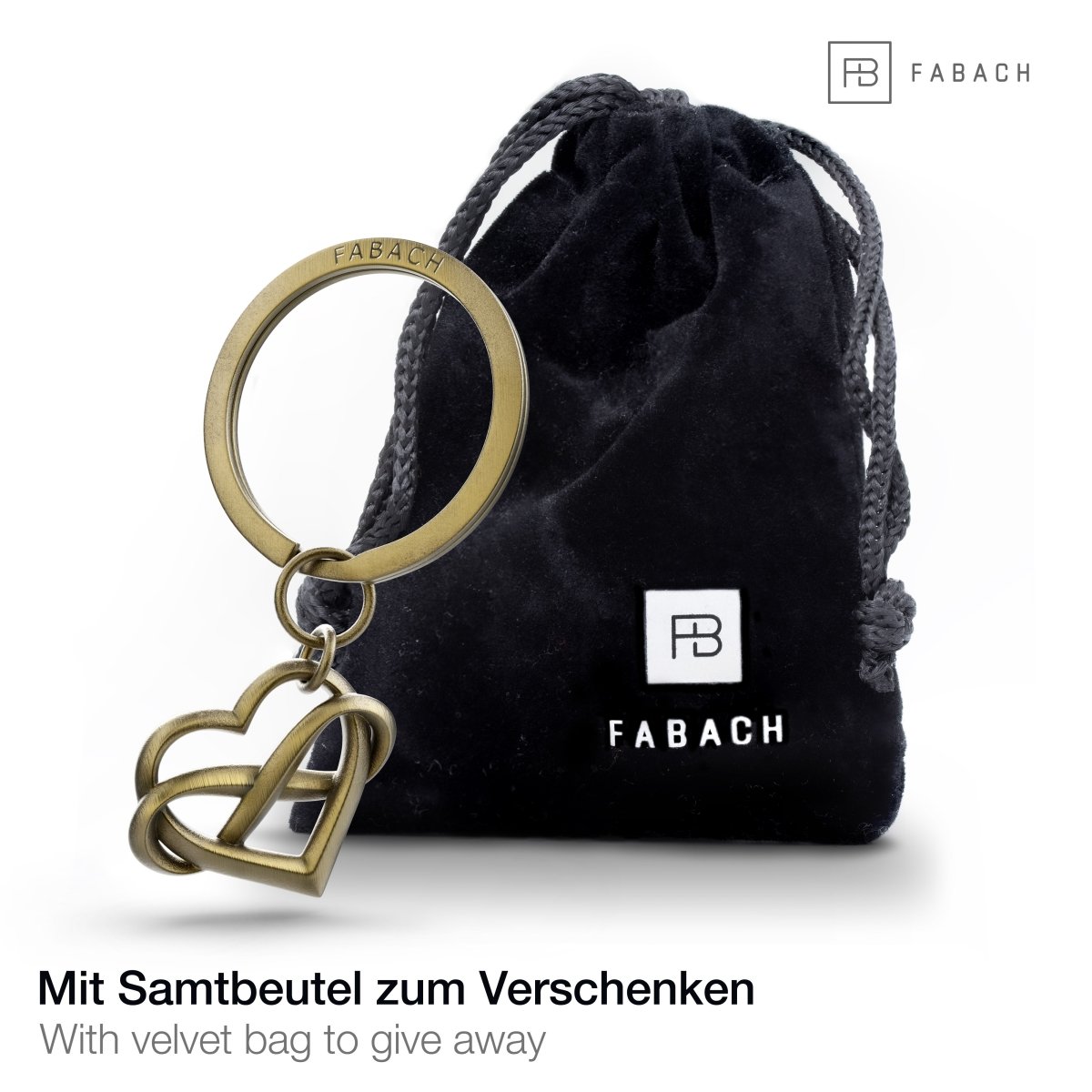 "Infinite Love" Herz Schlüsselanhänger mit Unendlichkeitszeichen - Unendlichkeit Anhänger mit Herz - FABACH#farbe_antique bronze