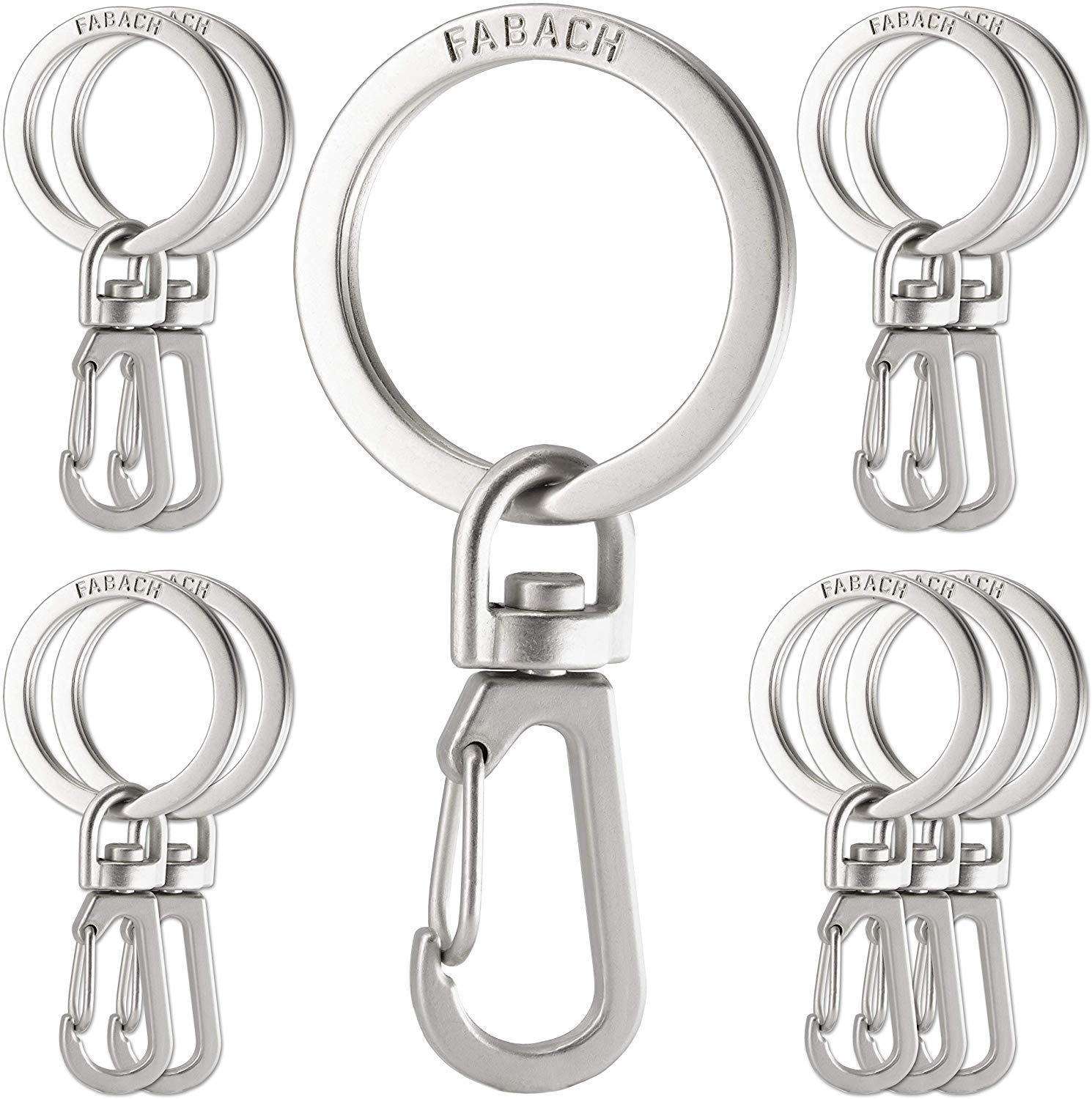 Auptiz 3 Stück Karabiner  Schlüsselanhänger,Autoschlüssel-Schnallenhaken,Auto Schlüsselanhänger mit  Schlüsselring,Multifunktionaler tragbarer