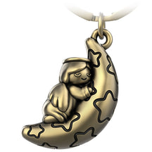 "Moony" Schutzengel Schlüsselanhänger - Engel Glücksbringer - Glücksengel mit Mond - FABACH#Farbe_Antique Bronze
