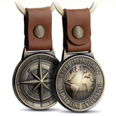 "Northstar" Kompass & Welt Schlüsselanhänger "Wahre Freundschaft" Anhänger - Geschenk für beste Freundin, besten Freund - FABACH#farbe_antique bronze